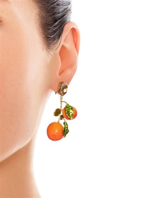 dolce gabbana orange earrings|dolce and gabbana earrings sale.